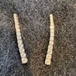 EFFY 14k white gold lab grown diamond earring